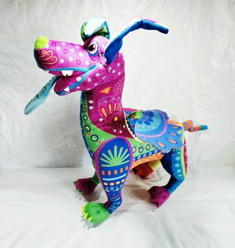 Disney Pixar Dante Alebrije Ccoco Rainbow Plush Spirit Day Of The Dead Dog